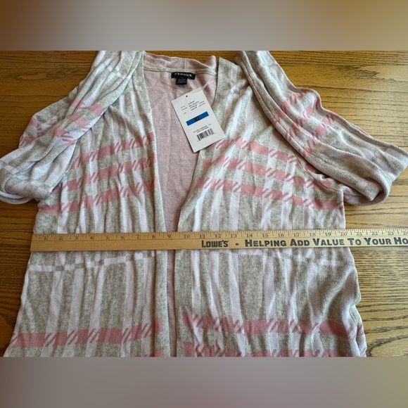 ByDesign Women’s Size XL Pink &‎ White Knit Cardigan NWT sold as is see photo - Picture 7 of 9